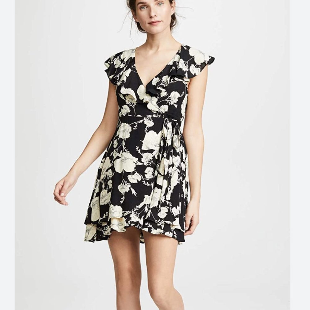 Free People French Quarter Wrap Mini Dress